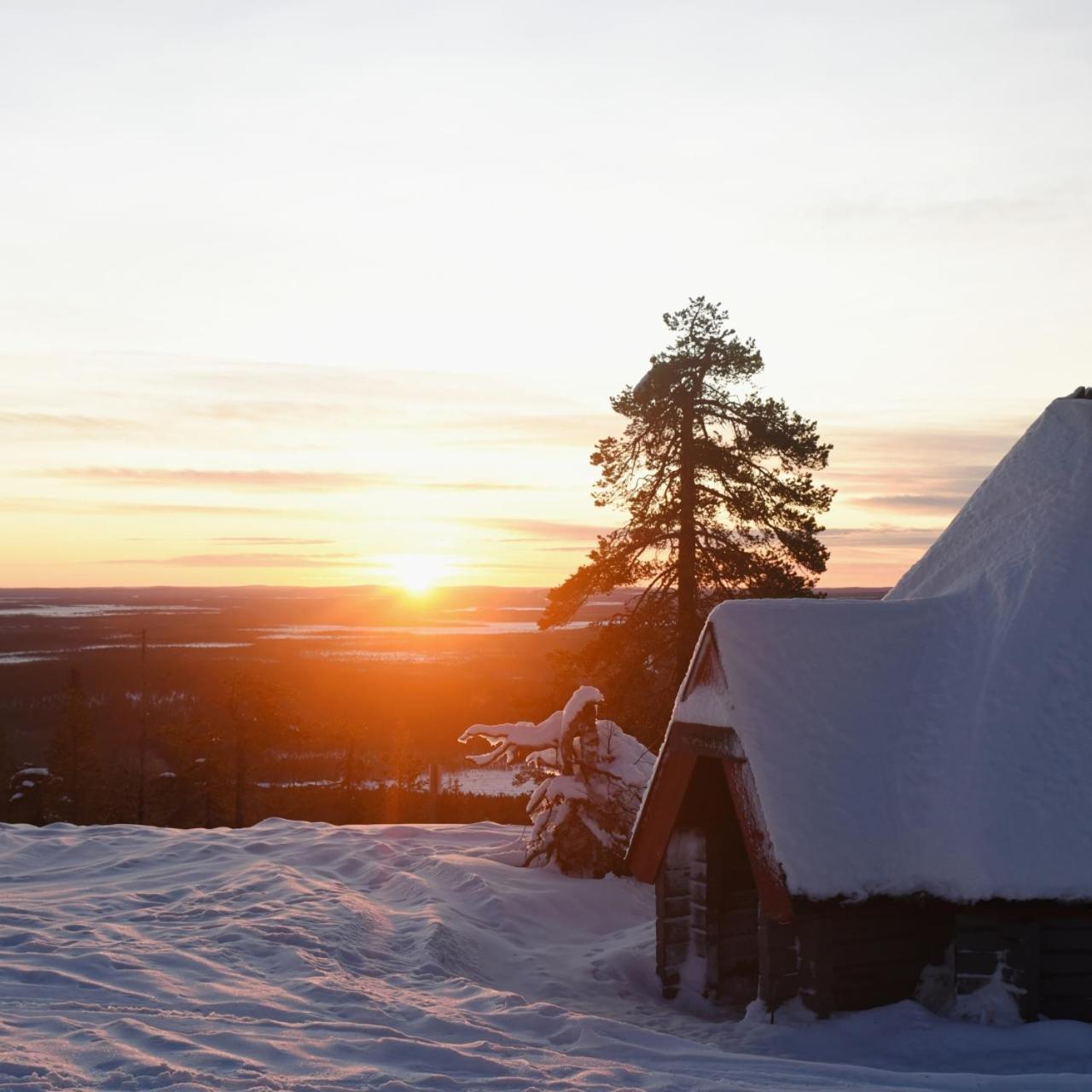 Classic Log Cabin Ski-In Ski-Out Levi Exterior foto